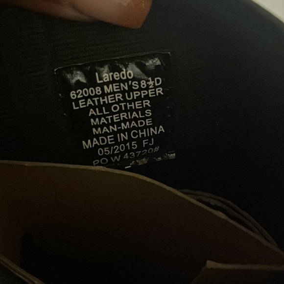 LAREDO (62004) Brown Long Haul Western Side-Zipper Round Toe Boots - Size 8 1/2 - Picture 7 of 8